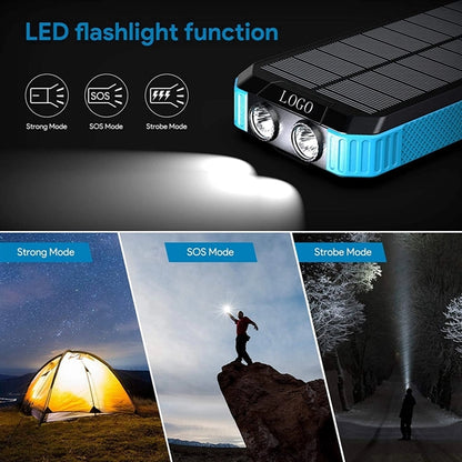 Solar Charger 30000mAh Power Bank Wireless Portable
