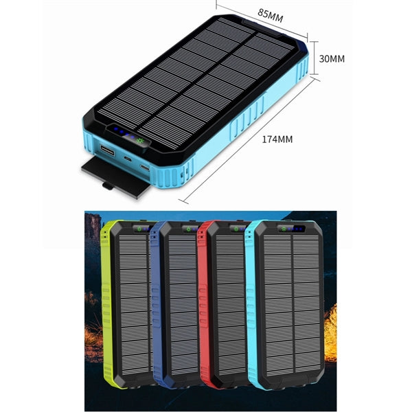 Solar Charger 30000mAh Power Bank Wireless Portable