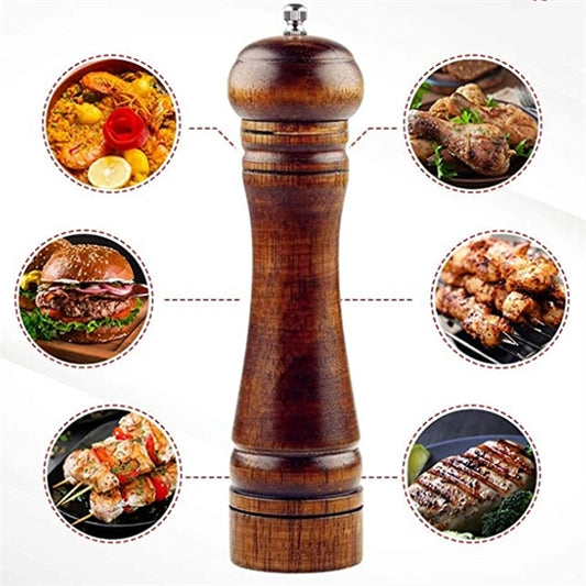 Wooden Grinder Pepper Mill Kitchen Utensil