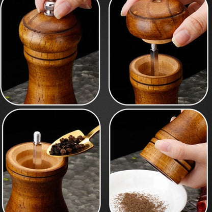 Wooden Grinder Pepper Mill Kitchen Utensil