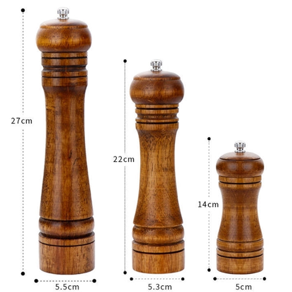 Wooden Grinder Pepper Mill Kitchen Utensil