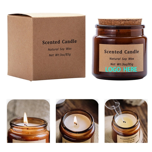 Romantic Glass Jar Aromatherapy Candle With Lid