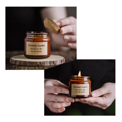 Romantic Glass Jar Aromatherapy Candle With Lid