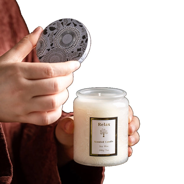 Embossed Glass Romantic Scented Candle