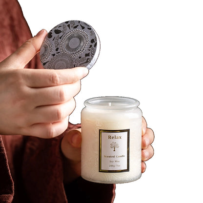 Embossed Glass Romantic Scented Candle