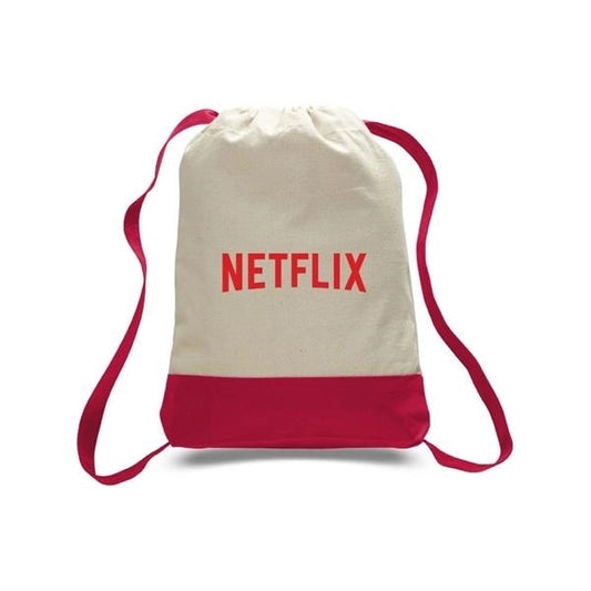 Heavy Canvas Sport Backpack w/ Self-Fabric Adjustable Straps