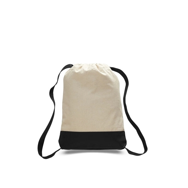 Heavy Canvas Sport Backpack w/ Self-Fabric Adjustable Straps