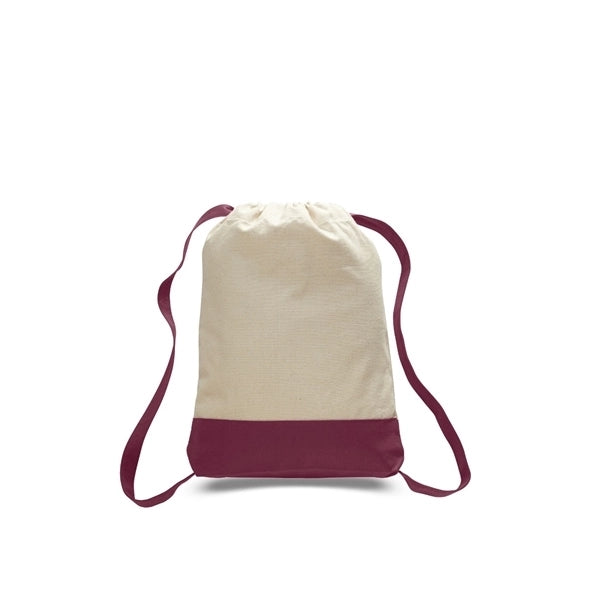 Heavy Canvas Sport Backpack w/ Self-Fabric Adjustable Straps