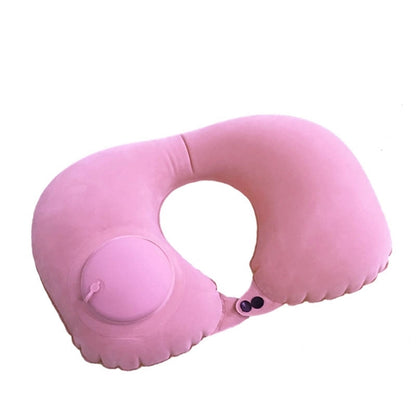 Air Pump Inflatable Travel Neck Pillow