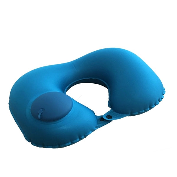 Air Pump Inflatable Travel Neck Pillow