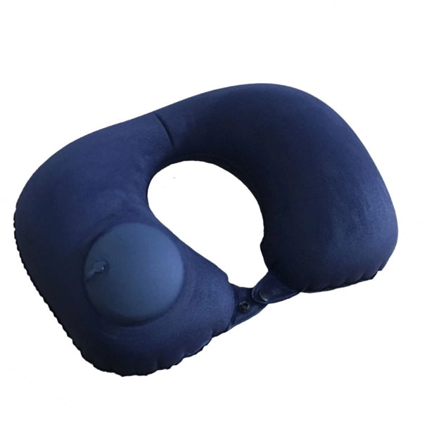 Air Pump Inflatable Travel Neck Pillow