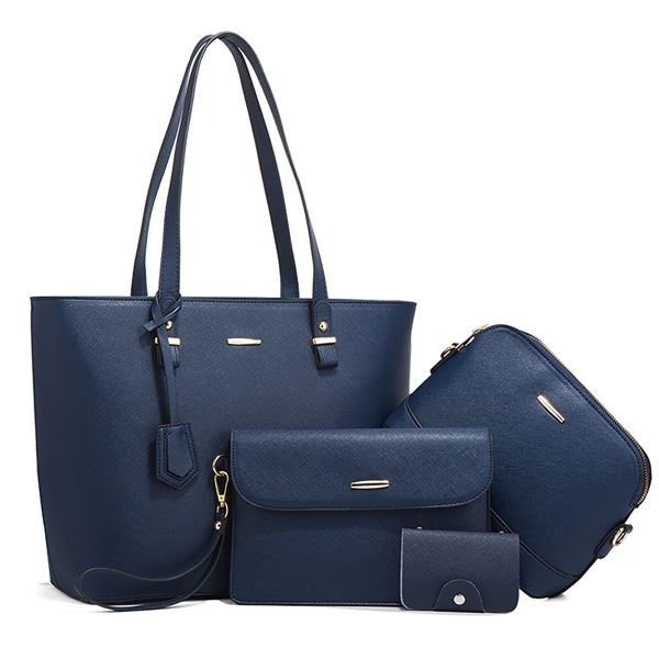 Handle Satchel Purse Set 4Pcs