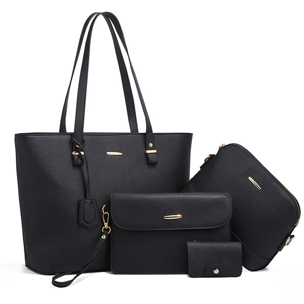 Handle Satchel Purse Set 4Pcs