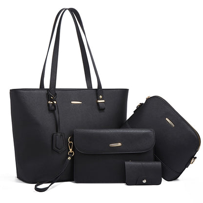 Handle Satchel Purse Set 4Pcs