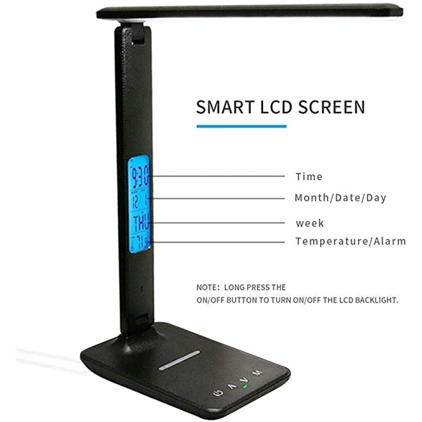 Dimmable LED Desk Lamp with Wireless Charger