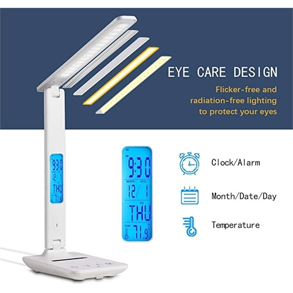 Dimmable LED Desk Lamp with Wireless Charger