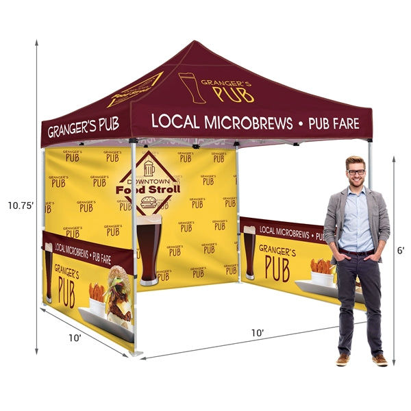 10' Heavy Duty Tent with One Full and Two Half DS Walls
