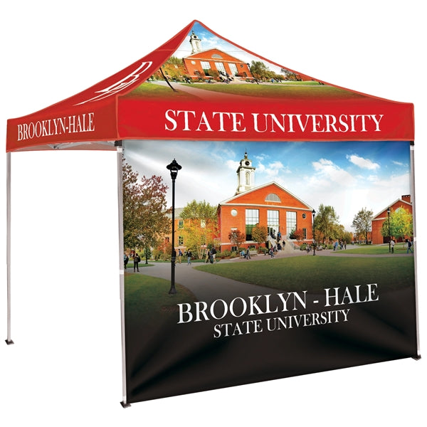 10' Square Tent With One Full Double Sided Wall