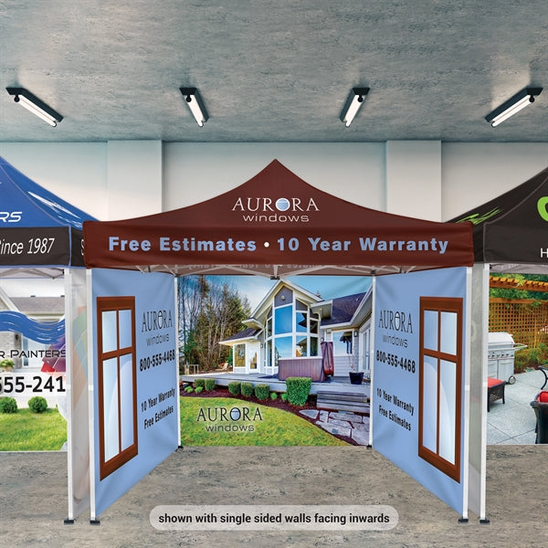 10' Square Tent With Three Full Double Sided Walls