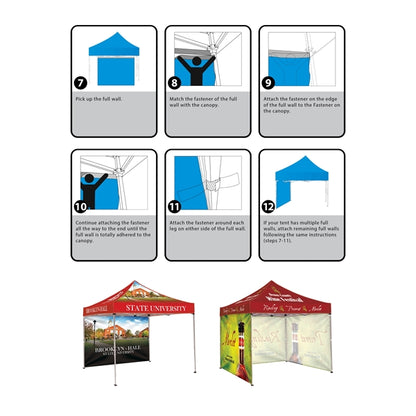 10' Square Tent With Three Full Double Sided Walls