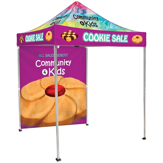 6.5' Square Tent With One Full Double Sided Wall