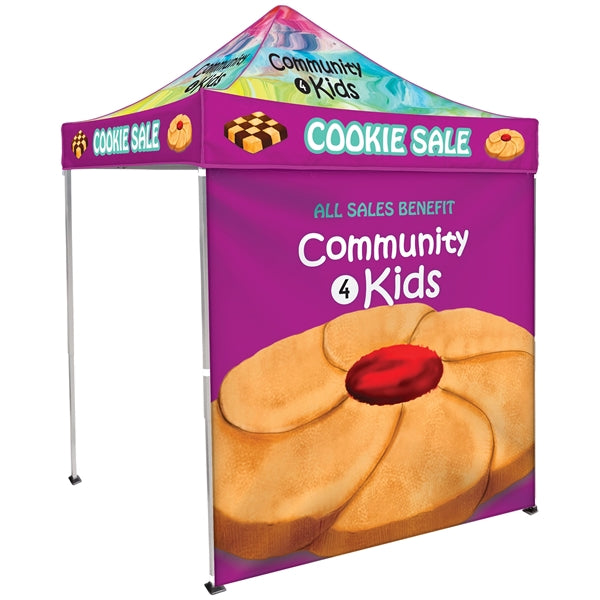 6.5' Square Tent With One Full Double Sided Wall