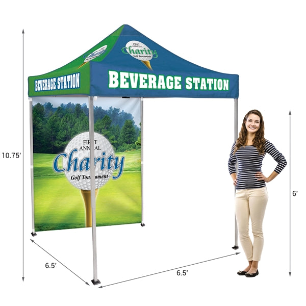 6.5' Square Tent With One Full Double Sided Wall