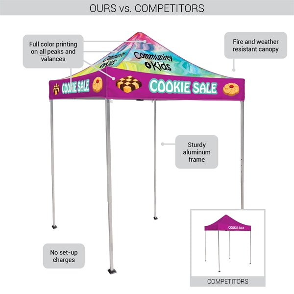 6.5' Square Tent With One DS Wall and Two DS Halves