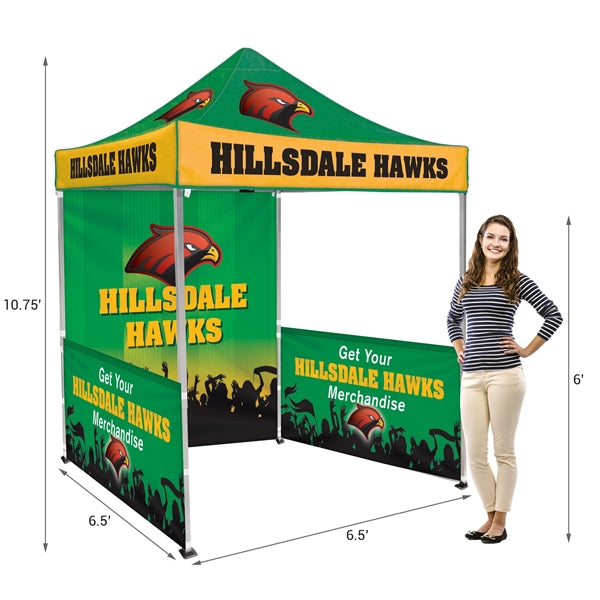 6.5' Square Tent With One DS Wall and Two DS Halves
