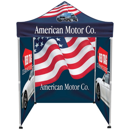 6.5' Square Canopy Tent With Three Full Double Sided Walls