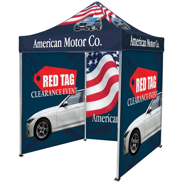 6.5' Square Canopy Tent With Three Full Double Sided Walls