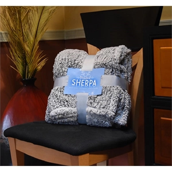 FROSTED SHERPA BLANKET (50 x 60)