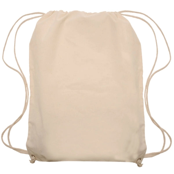 Natural Bags Lightweight Cotton Drawstring Backpack 14"x17"