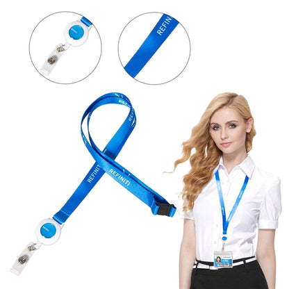 Custom 1/2" Lanyard w/ Retractable Badge Reel & Safety Break
