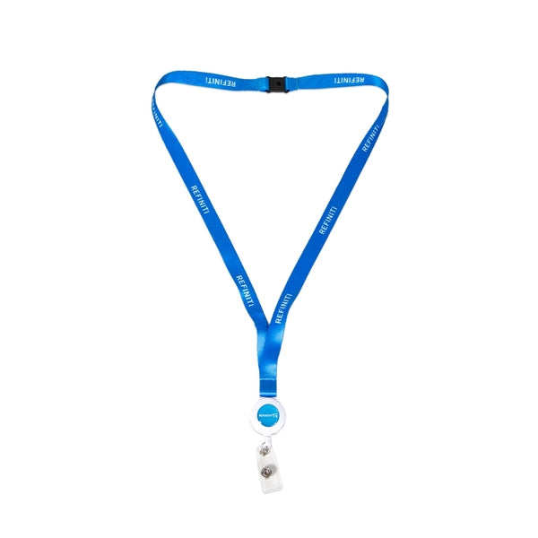 Custom 1/2" Lanyard w/ Retractable Badge Reel & Safety Break