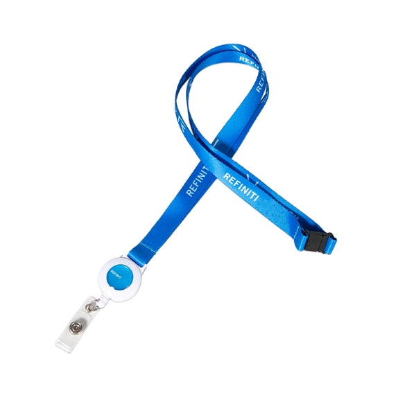 Custom 1/2" Lanyard w/ Retractable Badge Reel & Safety Break