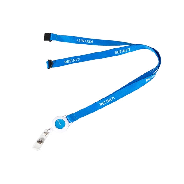 Custom 1/2" Lanyard w/ Retractable Badge Reel & Safety Break