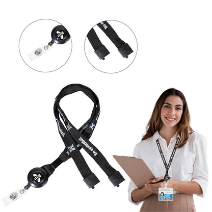 Custom 1/2" Tubular Lanyard w/ Retractable Badge Reel & Meta