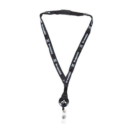 Custom 1/2" Tubular Lanyard w/ Retractable Badge Reel & Meta