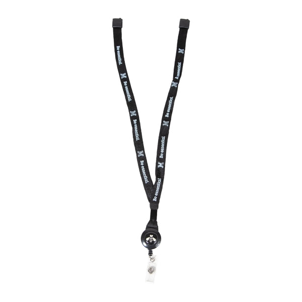 Custom 1/2" Tubular Lanyard w/ Retractable Badge Reel & Meta