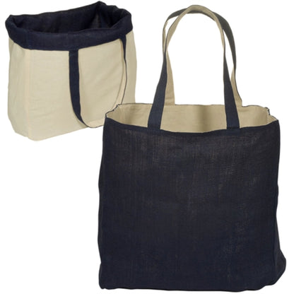 Reversable Jute/Cotton Bag