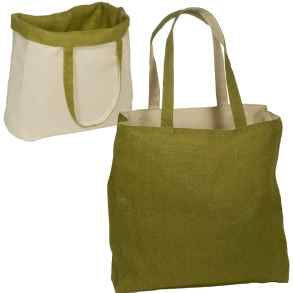 Reversable Jute/Cotton Bag