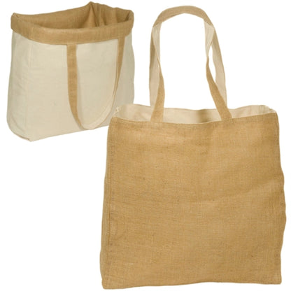 Reversable Jute/Cotton Bag