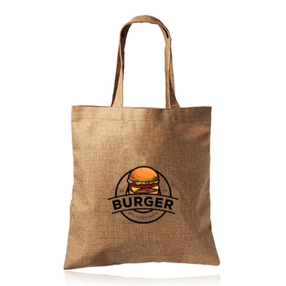 Eco-Friendly Faux Jute Linen Tote Bag