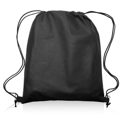 Tri Color Non-Woven Drawstring Backpack W/ Mesh Pocket
