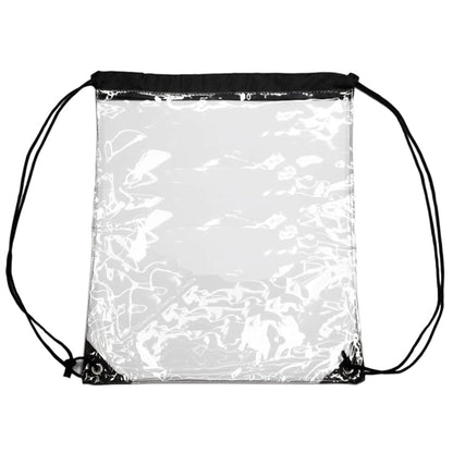 Clear Cinch Up Bag Plastic Drawstring Backpacks (14" x 17")