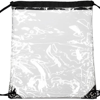Clear Cinch Up Bag Plastic Drawstring Backpacks (14" x 17")