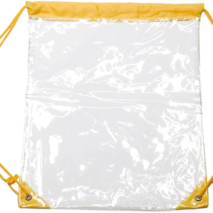 Clear Cinch Up Bag Plastic Drawstring Backpacks (14" x 17")