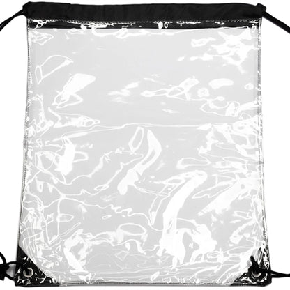 Clear Cinch Up Bag Plastic Drawstring Backpacks (14" x 17")