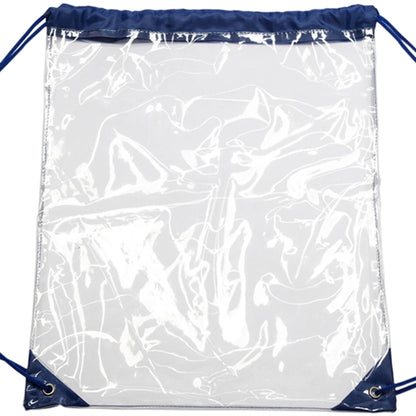 Clear Cinch Up Bag Plastic Drawstring Backpacks (14" x 17")